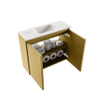 MONDIAZ TURE-DLUX Meuble toilette - 60cm - Oro - EDEN - vasque Ostra - position centrale - 1 trou de robinet SW1104942