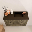 Mondiaz JOYA 60cm meuble de toilette - couleur Dusk - Vasque FAYE position Droite 1 trou de robinet couleur Urban. SW1421636
