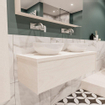 Mondiaz LUSH Meuble salle de bains Underlayment 1 tiroir 120x30x45cm lavabo BARCO double sans trou de robinet SW409674