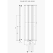 Plieger Cavallino Retto designradiator verticaal dubbel middenaansluiting 2000x602mm 1716W donkergrijs structuur 7255381