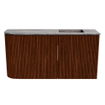 Mondiaz JOYA-DLUX 81.6cm toiletmeubel - ronding links kleur Ruby - Wastafel FAYE positie Rechts Zonder kraangat kleur Sombra. SW1425699