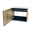 Mondiaz JOYA-DLUX 50cm meuble de toilette - couleur Dusk - Vasque FAYE position Gauche 1 trou de robinet couleur Meli. SW1425802