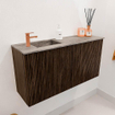 Mondiaz JOYA-DLUX Meuble de salle de bains 80cm - couleur Walnut - Vasque FAYE position Gauche 1 trou de robinet couleur Oza. SW1424556