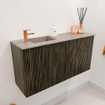 Mondiaz JOYA-DLUX Meuble de salle de bains 80cm - couleur Shadow - Vasque FAYE position Gauche 1 trou de robinet couleur Saba. SW1425116