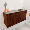 Mondiaz JOYA-DLUX 80cm toiletmeubel - kleur Ruby - Wastafel FAYE positie Rechts 1 kraangat kleur Oza. SW1425512