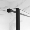FugaFlow Eccelente Cabine de douche en verre - 100x160x200 - Profil en verre de sécurité - anti-calcaire - noir mat SW1451343