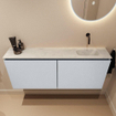 MONDIAZ TURE-DLUX Meuble WC 120 cm Clay. Lavabo EDEN Opalo position droite. Sans trou de robinet. SW1104271
