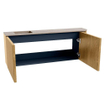 Mondiaz JOYA-DLUX 111.6cm meuble de toilette - arrondi droit couleur Chêne - Vasque FAYE position Gauche 1 trou de robinet couleur Saba. SW1424250