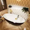 MONDIAZ HOLM Baignoire îlot - 180x85cm - Urban/talc SW491603