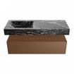 MONDIAZ ALAN - DLUX Ensemble de meubles de salle de bains - 120cm - meuble bas - Rust - 1 tiroir - lavabo suspendu - vasque à gauche - 0 trous de robinetterie - Lava SW808234