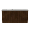 Mondiaz JOYA-DLUX Meuble de toilette 80cm - couleur Walnut - Vasque FAYE position Gauche Sans trou de robinet couleur Opalo SW1422512