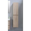Basic Bella hoge kast - 145x30x30cm - 2 deuren - greeploos - eiken SW398050