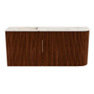 Mondiaz JOYA-DLUX 91.6cm toiletmeubel - ronding rechts kleur Ruby - Wastafel FAYE positie Links Zonder kraangat kleur Nata. SW1425458