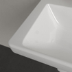 Villeroy & boch subway 3.0 lavabo 55x44x16.5cm rectangle 1 trou pour robinetterie avec trou de trop-plein blanc alpin gloss ceramic+ SW701249
