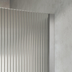 BRAUER Oblivion Paroi de douche à l'italienne - 100x200cm - verre strié clair - revêtement de verre - PVD - acier inox brossé SW1476065