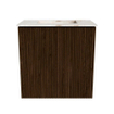 Mondiaz JOYA-DLUX Meuble de toilette 40cm - couleur Walnut - Vasque FAYE position Milieu Sans trou de robinet couleur Frappe SW1422260