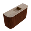 Mondiaz JOYA-DLUX Meuble de toilette 73,2cm - arrondi gauche et droite couleur Ruby - Vasque FAYE position Milieu Sans trou de robinet couleur Saba SW1425632