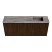 Mondiaz JOYA-DLUX 100cm meuble de salle de bains - couleur Walnut - Vasque FAYE position Droite 1 trou de robinet couleur Oza. SW1424583