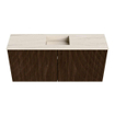 Mondiaz JOYA-DLUX 90cm toiletmeubel - kleur Walnut - Wastafel FAYE positie Midden Zonder kraangat kleur Meli. SW1424438