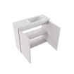 MONDIAZ TURE-DLUX Meuble toilette - 60cm - Cale - EDEN - vasque Opalo - position droite - 1 trou de robinet SW1104195