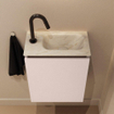 MONDIAZ TURE-DLUX Meuble WC 40 cm Rosee. Lavabo EDEN Ostra position droite. Avec 1 trou de robinet. SW1105008