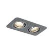 QAZQA Alberto Ensemble spots encastrées - set de 2 spots - 11x17,5cm - y compris ampoule led claire - IP44 - Rectangulaire - Gunmetal SW1477243