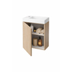 Nemo Durma Fonteinkastset - 40x20x50cm - 1 deur - links - 1 kraangat - links - Riverside oak SW1580337