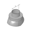 Burgerhout glijschaal model F ø160mm 25-45° PP zwart SW110843