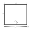 Xenz Flat Plus Douchebak - 100x90cm - Rechthoek - Pergamon SW648135