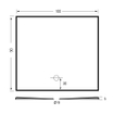 Xenz Flat Plus receveur de douche 90x100cm rectangle blanc SW648188