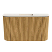 Mondiaz JOYA-DLUX 73.2cm toiletmeubel - ronding links en rechts kleur Oak - Wastafel FAYE positie Midden Zonder kraangat kleur Meli. SW1423971