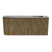 Mondiaz JOYA-DLUX 101.6cm toiletmeubel - ronding links kleur Dusk - Wastafel FAYE positie Rechts Zonder kraangat kleur Sombra. SW1426169