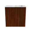 Mondiaz JOYA-DLUX 40cm toiletmeubel - kleur Ruby - Wastafel FAYE positie Rechts Zonder kraangat kleur Frappe. SW1423442