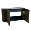 Mondiaz JOYA-DLUX 71.6cm toiletmeubel - ronding links kleur Shadow - Wastafel FAYE positie Rechts 1 kraangat kleur Arena. SW1424834
