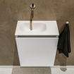 MONDIAZ TURE Kit lave-mains - 40x23x50cm - 0 trous de robinet - 1 porte - talc mat - Lavabo à gauche - Solid Surface Blanc SW474885