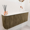 Mondiaz JOYA 101.6cm toiletmeubel - ronding links kleur Dusk - Wastafel FAYE positie Rechts Zonder kraangat kleur Talc. SW1421589