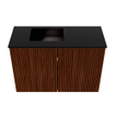 Mondiaz JOYA 60cm toiletmeubel - kleur Ruby - Wastafel FAYE positie Links 1 kraangat kleur Urban. SW1421813