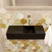 Mondiaz TYNE fontein - 60x23x12cm - wasbak rechts - 0 kraangaten - solid surface Urban mat SW704683