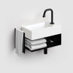 Clou Flush 3 fontein 36x18cm met kraangat rechts mat wit keramiek SW795713