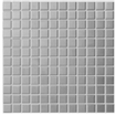 The mosaic factory barcelona carreau de mosaïque 2.3x2.3x0.6cm carré porcelaine émaillée murale argenté mat métallique SW716232