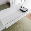 Mondiaz Lagom Meuble salle de bains 190x30.9x45cm Solid Surface Urban 2 tiroirs avec lavabo BINX vasque à poser Droite 1 trou de robinet SW409390