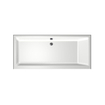 Xenz Kristal Ligbad - 180x80x48 - afvoer Midden - acryl - wit SW378483