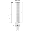 Plieger Perugia radiateur design vertical raccordement central 1806x456mm 802W blanc 7252364