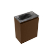 MONDIAZ TURE-DLUX Meuble WC 40 cm Rust. EDEN lavabo Lava position gauche. Avec 1 trou de robinet. SW1104023