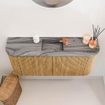 Mondiaz JOYA-DLUX 93.2cm toiletmeubel - ronding links en rechts kleur Oak - Wastafel FAYE positie Midden 1 kraangat kleur Sombra. SW1424314