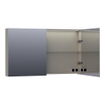 Saniclass Dual Spiegelkast - 120x70x15cm - 2 links- rechtsdraaiende spiegeldeur - MDF - mat taupe SW371762