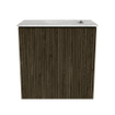 Mondiaz JOYA-DLUX Meuble de salle de bains 40cm - couleur Shadow - Vasque FAYE position Droite 1 trou de robinet couleur Glace SW1422753