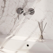 BRAUER Chrome Edition Wastafelmengkraan inbouw - rechte uitloop rechts - hendel lang smal - inclusief inbouwdeel - model A2 chroom SW715580