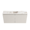 MONDIAZ TURE-DLUX Meuble de toilettes 100cm Linen. EDEN lavabo Frappe position milieu. Avec 1 trou de robinet. SW1102878