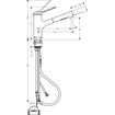 HansgroheZesis M331-gats keukenkraan 150 2jet m. uittrekbare vuistdouchesBox litechroom SW971426